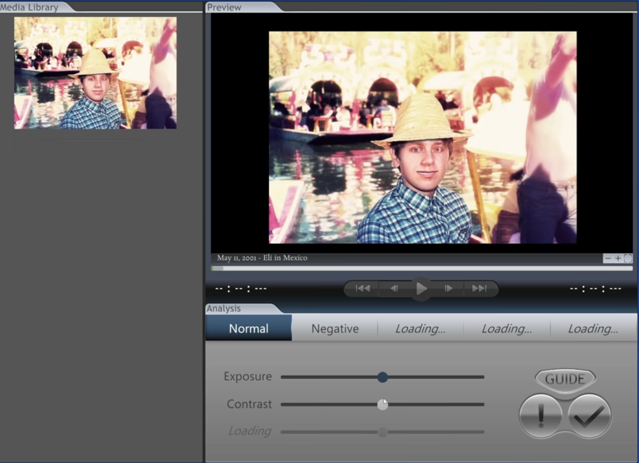 Eli reviewing spectral evidence in a dim apartment.